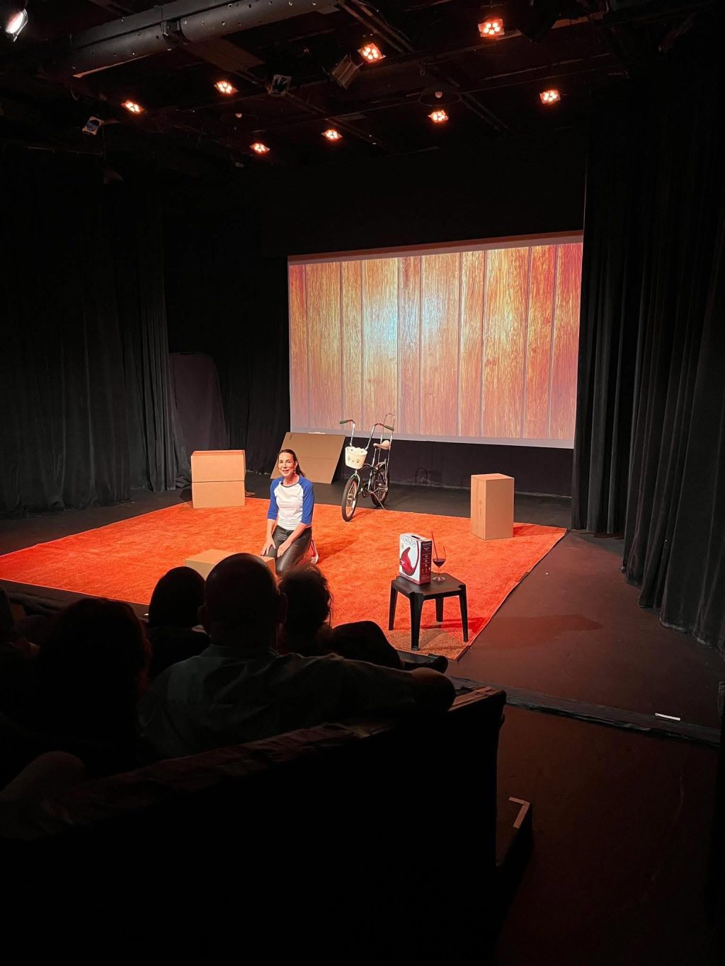 Denise Fennell performs Lessons Learned: The Time of My Life onstage at Whitefire Theatre.
