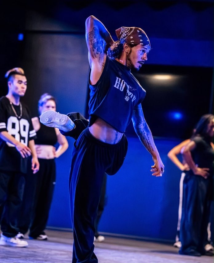 Hamilton Evans with Hamilton Haus dancers during a rehearsal in L.A.